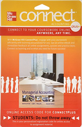 Connect 1 Semester Access Card For Managerial Accounting 2e