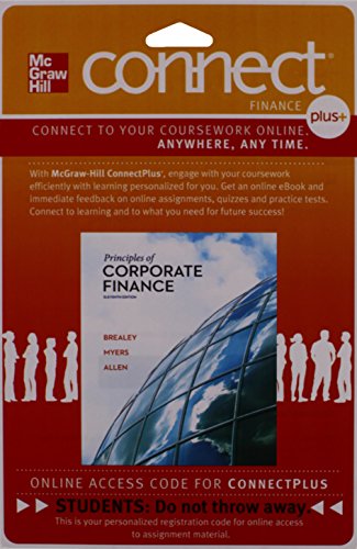Connect 1 Semester Access Card For Principles Of Corporate Finance