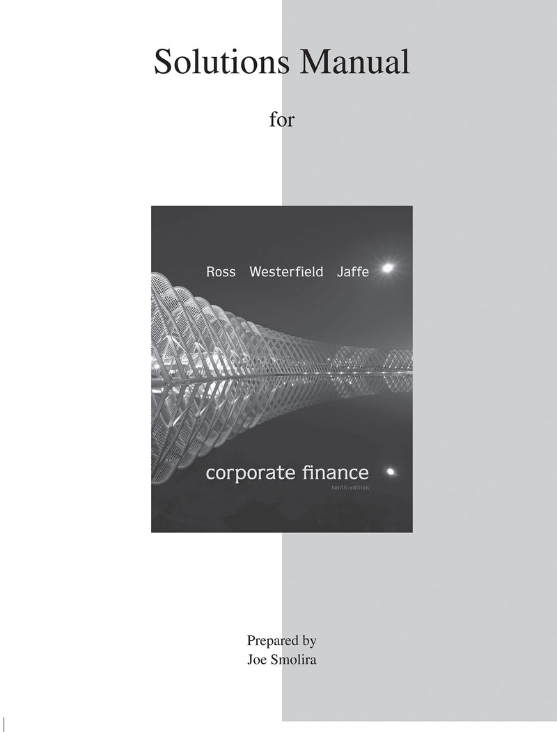 Solutions Manual For Corporate Finance