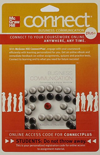 Connect 1 Semester Access Card For Lesikars Business Communication Connecting In A Digital World