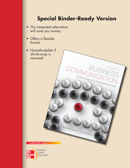 Loose Leaf For Lesikars Business Communication