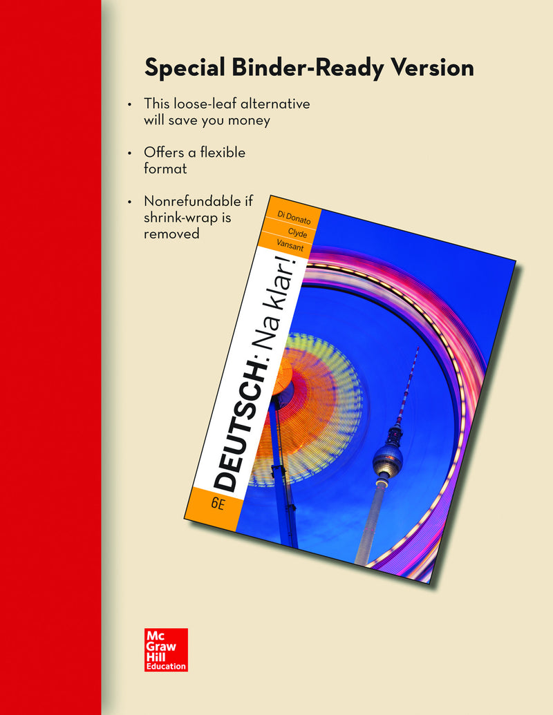 Looseleaf For Deutsch Na Klar An Introductory German Course Student Edition 6e