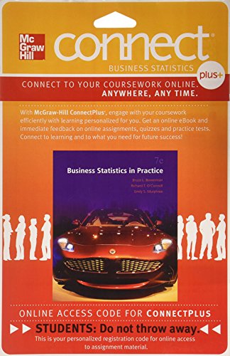Connect Access Card For Business Statistics Practice 7e
