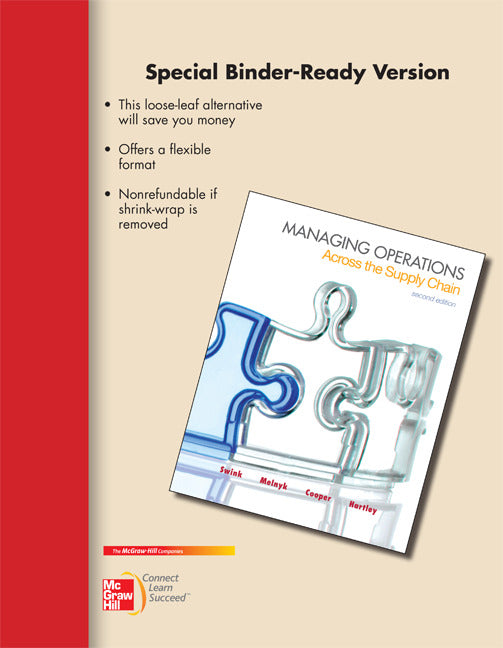 Loose Leaf Managing Operations Across The Supply Chain 2e