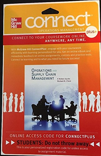 Connect 1 Semester Access Card For Operations & Supply Chain Management 14e