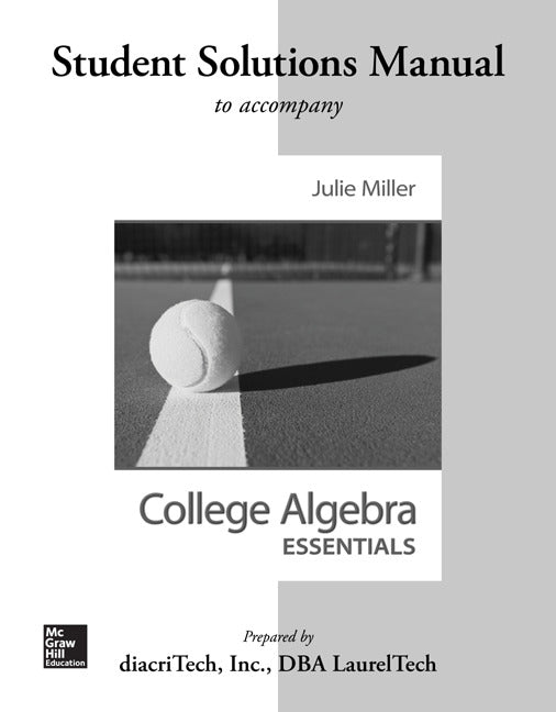 Students Solutions Manual For College Algebra Essentials
