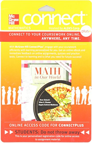 Connect Math Hosted By Aleks Access Card 52 Weeks For Math In Our World 2e