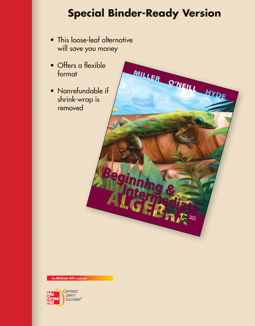 Loose Leaf Version For Beginning & Intermediate Algebra 4e