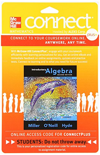 Connect Math Hosted By Aleks Access Card 52 Weeks For Introductory Algebra 2e
