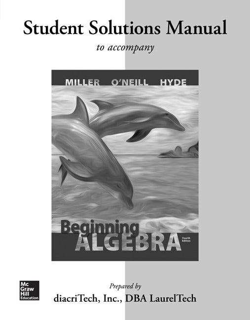 Student Solutions Manual For Beginning Algebra 4e