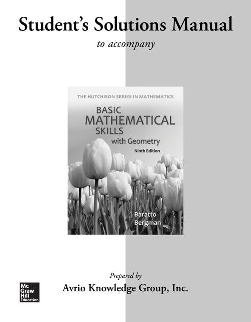 Student Solutions For Manual Basic Math Skills With Geometry 9e