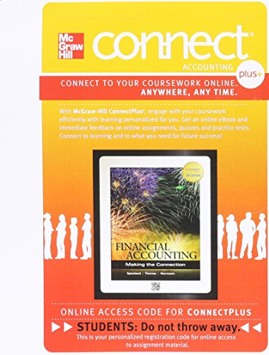 Connect 1 Semester Access Card For Financial Accounting Making The Connection