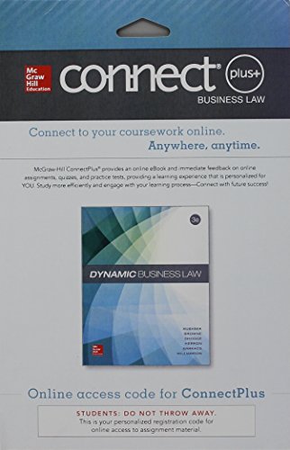 Connect Access Card For Dynamic Business Law 3e