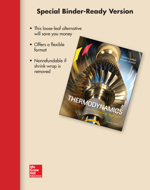 Loose Leaf For Thermodynamics An Engineering Approach 8e