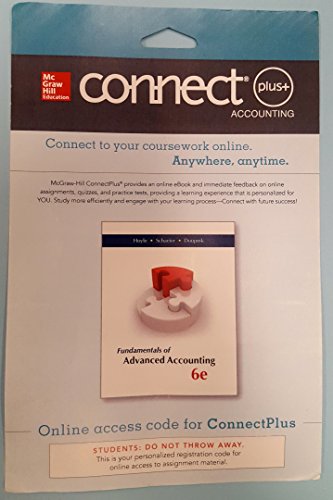 Connect 1 Semester Access Card For Fundamentals Of Advanced Accounting 6e