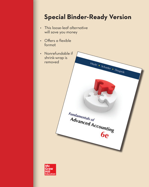 Loose Leaf Fundamentals Of Advanced Accounting 6e