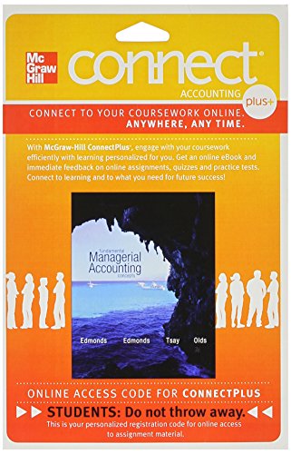 Connect 1 Semester Access Card For Fundamental Managerial Accounting Concepts 7e