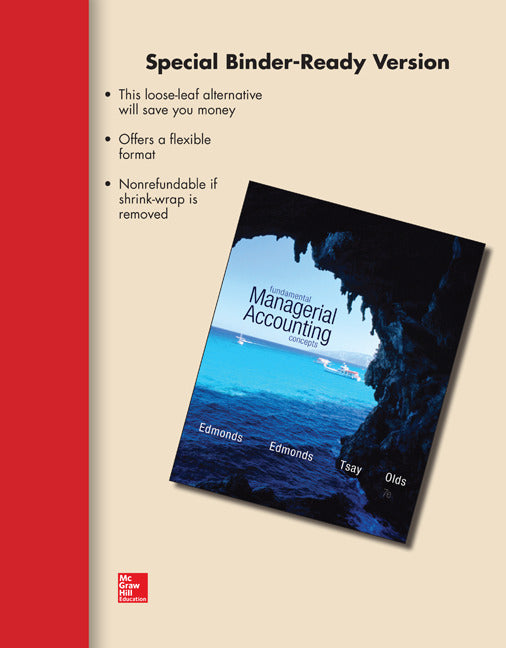 Loose Leaf For Fundamental Managerial Accounting Concepts 7e