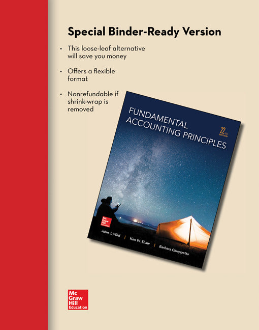 Loose Leaf For Fundamental Accounting Principles 22e