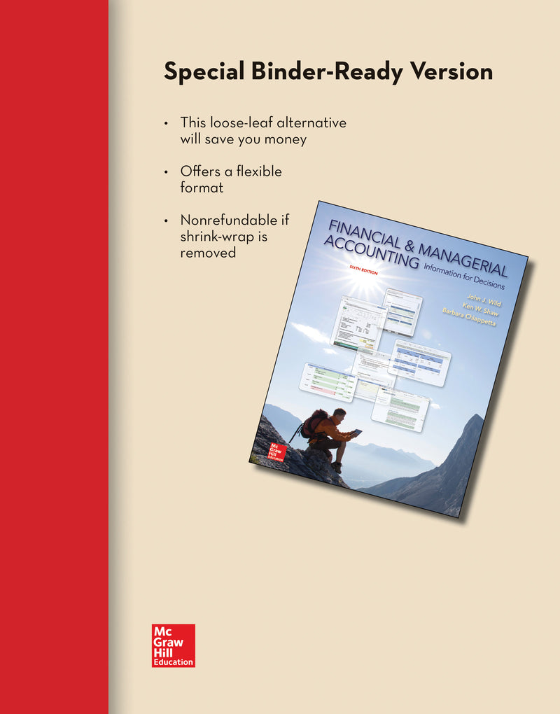 Loose Leaf For Financial & Managerial Accounting 6e