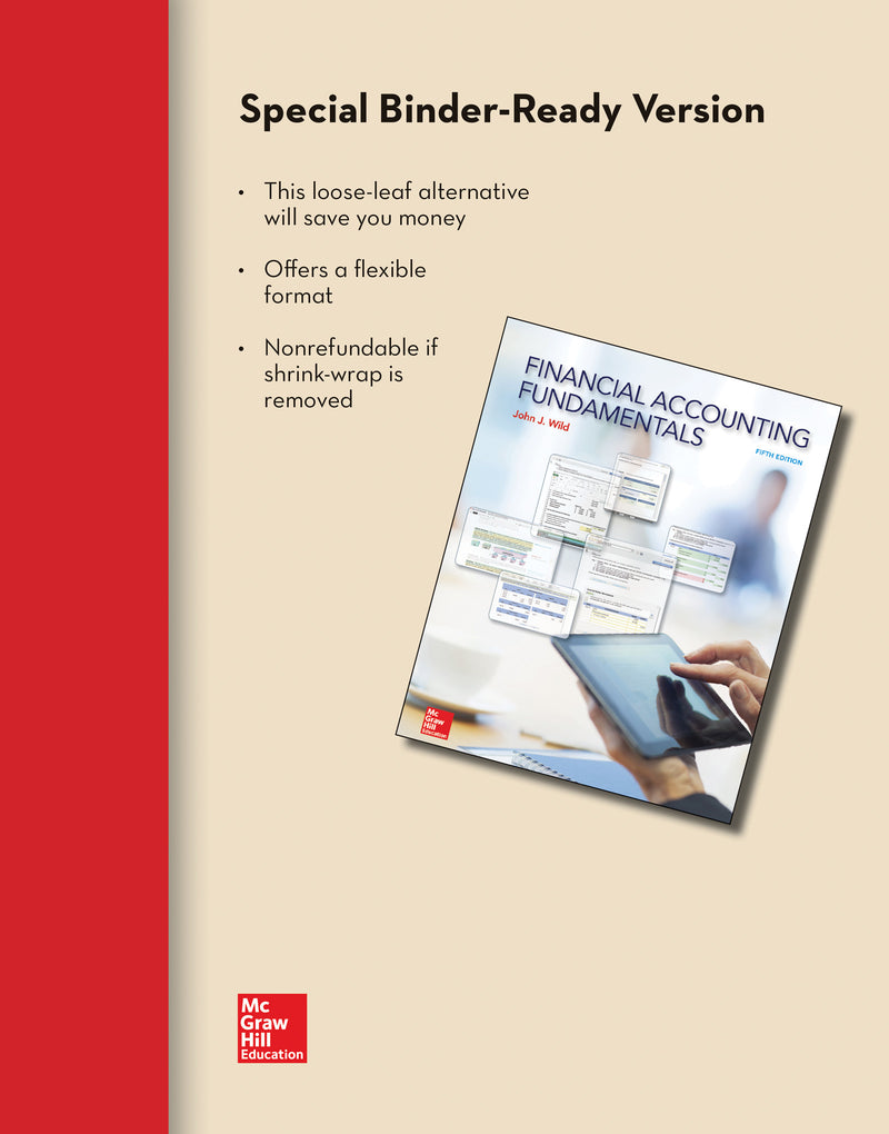 Loose Leaf For Financial Accounting Fundamentals 5e