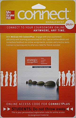 Connect 1 Semester Access Card For Dess Strategic Management 7e