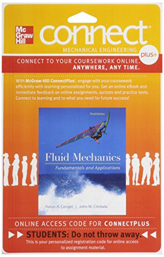 Connect 1 Semester Access Card For Fluid Mechanics Fundamentals & Applications 3e