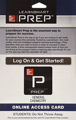 Learnsmart Prep For General Chemistry Access Card 12 Week Code Duration