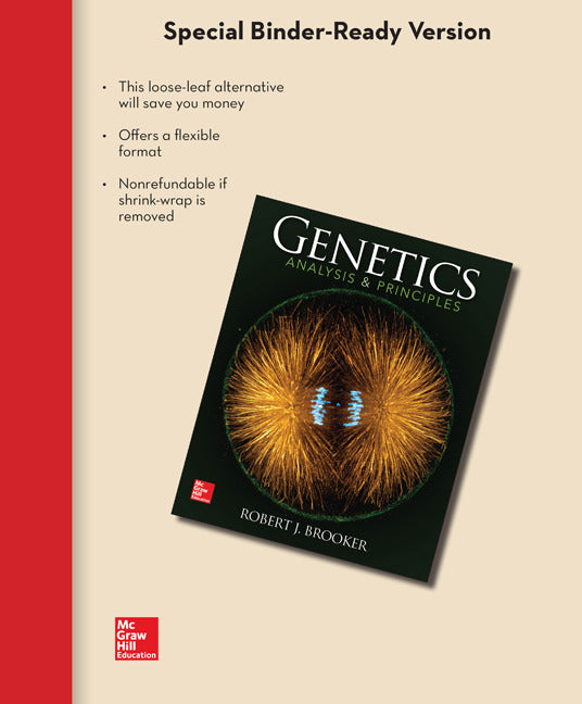 Loose Leaf Version For Genetics Analysis & Principles 5e