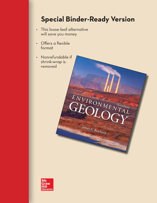 Loose Leaf Version For Environmental Geology With Connect Access Card 2e