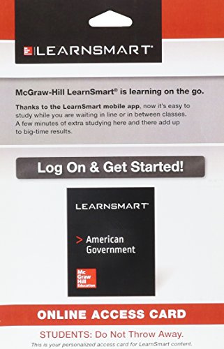 Learnsmart Access Card One Semester For American Government