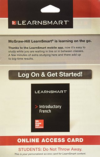 Learnsmart Access Card Two Semester For Introductory French