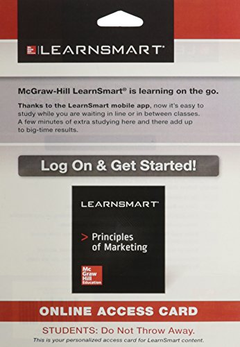 Learnsmart Access Card One Semester For Principles Of Marketing