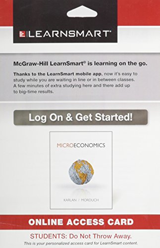 Learnsmart Access Card For Microeconomics