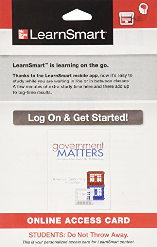 Learnsmart Access Card For Government Matters