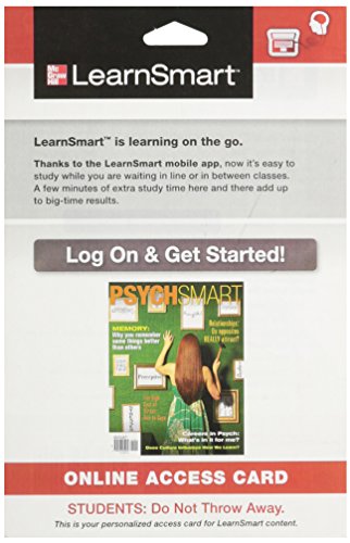 Learnsmart Access Card For Psychsmart 2e
