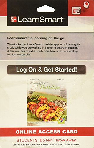 Learnsmart Access Card For Contemporary Nutrition 9e