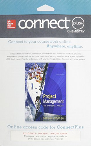 Connect 1 Semester Access Card For Larson Project Management 6e 6e
