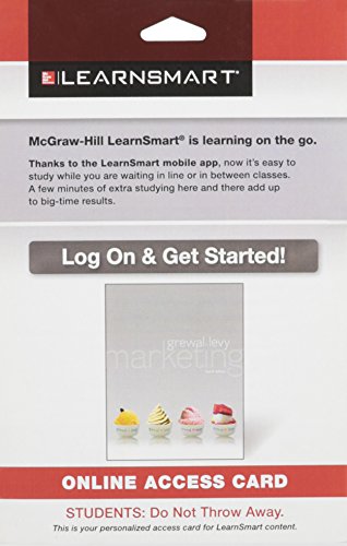 Learnsmart 1 Semester Access Card To Accompany Marketing 4e