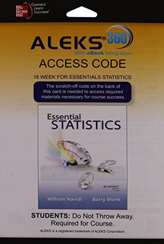 Aleks 360 Access Card 18 Weeks For Essential Statistics