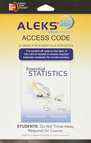 Aleks 360 Access Card 52 Weeks For Essential Statistics