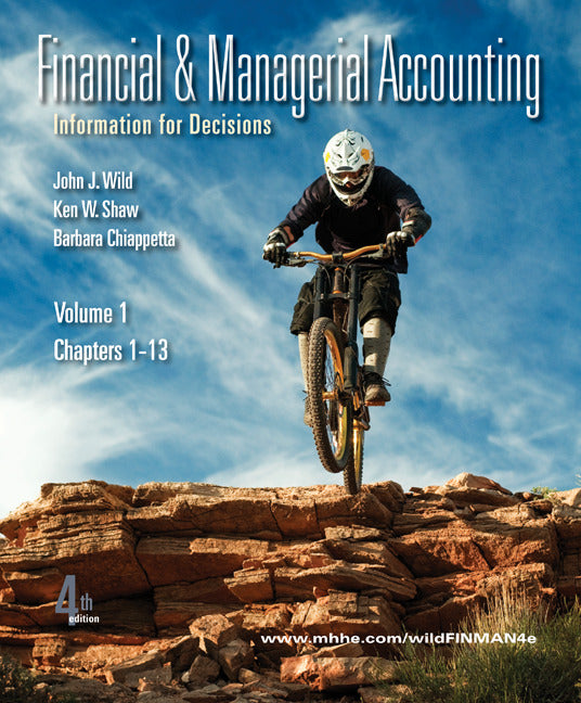 Financial & Managerial Accounting Vol 1 Ch 1 13 Softcover W Working Papers + Connect Access Card 4e