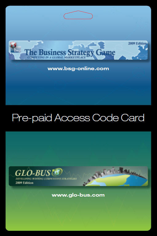 Business Strategy Game Bsg Glo Bus Pre Paid Access Code Card 2e