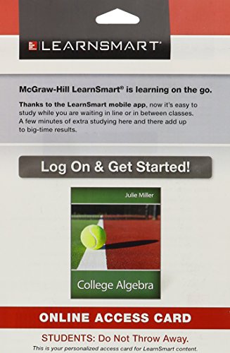 Learnsmart Access Card For College Algebra Essentials