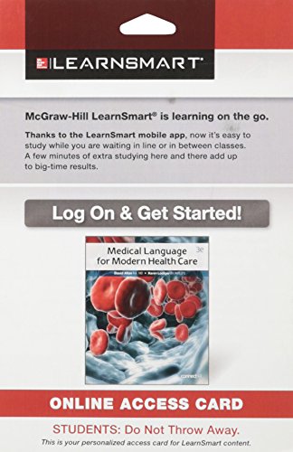 Learnsmart Standalone Access Card For Allan Medical Language For Modern Health Care 3e 3e