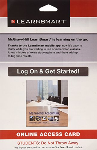 Learnsmart Access Card For Managerial Accounting 2e