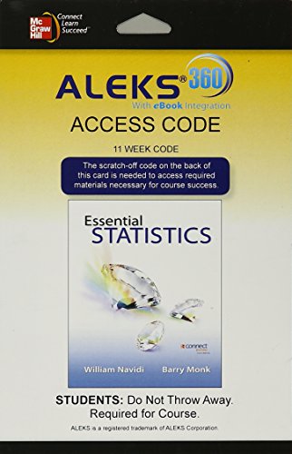 Aleks 360 Access Card 11 Weeks For Essential Statistics