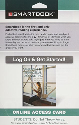 Smartbook Access Card For Financial & Managerial Accounting 5e