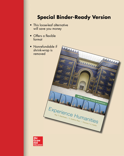 Loose Leaf Experience Humanities Vol 1 8e