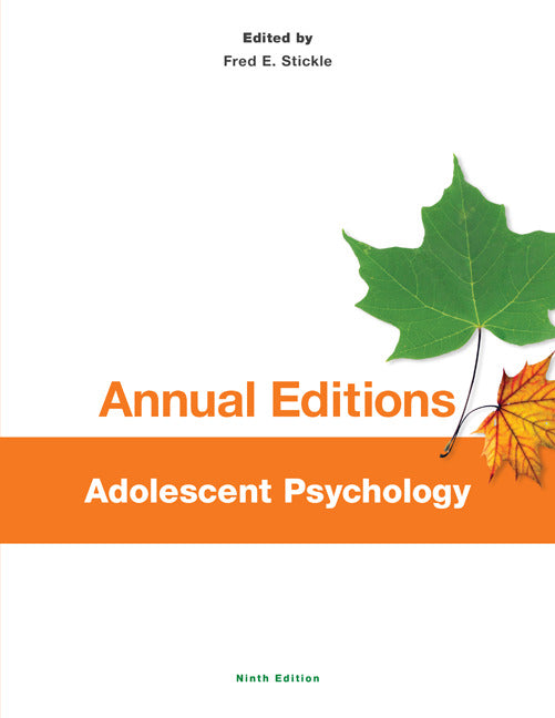 Annual Editions Adolescent Psychology 9 E 9e